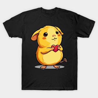 Lovely Guinea pig Celebrate Valentine T-Shirt